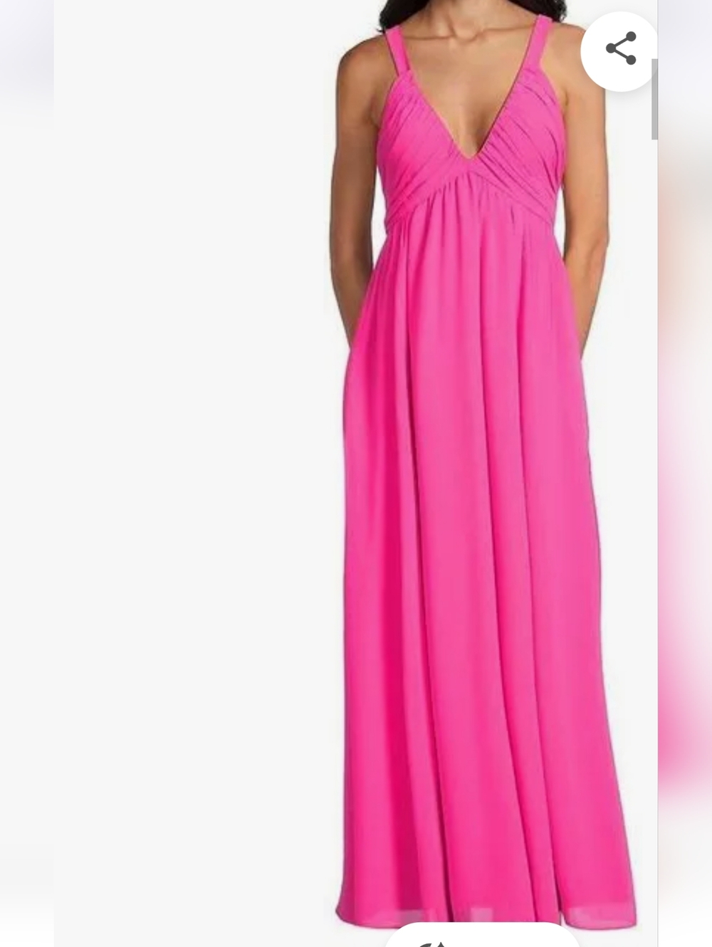 Area stars Hot Pink V-Neck Sleeveless Maxi Dress